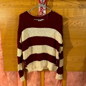 Wild Skye Striped Sweater Large